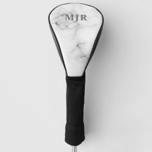 Schwarzweiss-Monogramm des Marmor- personalisiert Golf Headcover