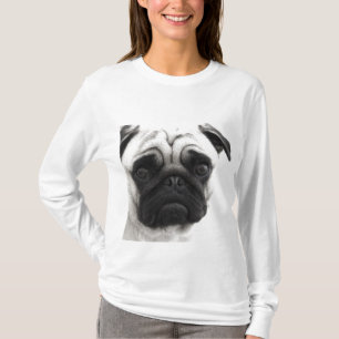 Schwarzweiss-Mops T-Shirt