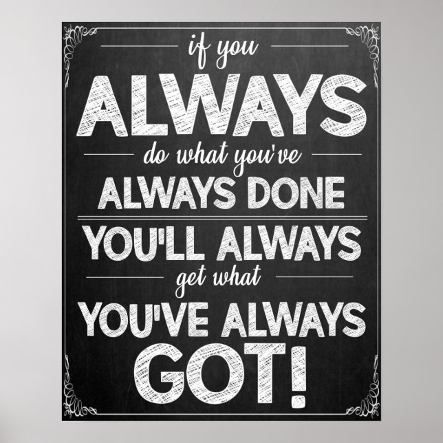 Schwarzweiß-Motivierend Klassenzimmer-Poster Poster (Vorne)