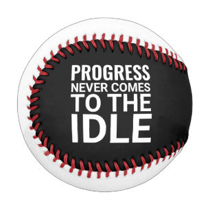 Schwarzweiß-Motivierend Sprichwort Inspiration Baseball