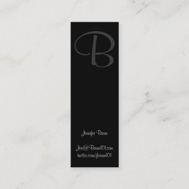 Schwarzweiss-Murray Hill Mini Visitenkarte (Vorderseite)