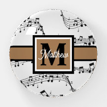 Schwarzweiß-Musiknote Musician Monogram