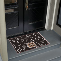 Schwarzweiß-Musiknote Musician Monogram