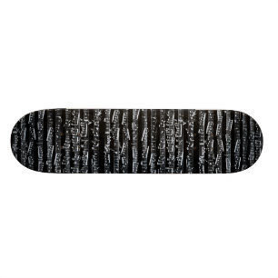 Schwarzweiss-Musiknoten Skateboard