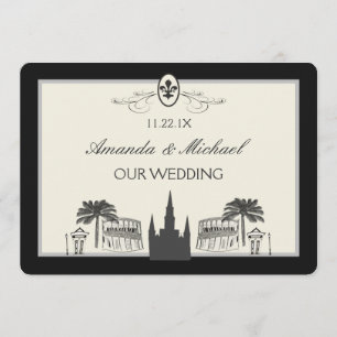 Schwarzweiss-New- Orleansszenen Save the Date
