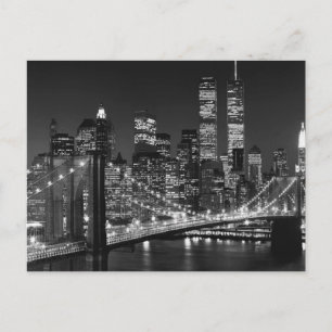 Schwarzweiß New York City Postkarte