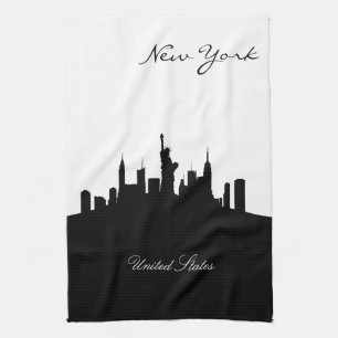 Schwarzweiss-New- YorkSkyline Handtuch