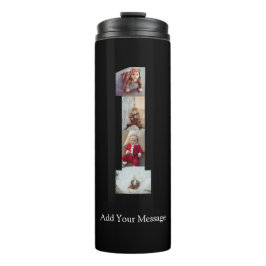 Schwarzweiß-Nummer 1 FotoCollage Thermosbecher