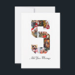 Schwarzweiß-Nummer 5 FotoCollage Karte<br><div class="desc">Bei diesem individuell anpassbaren Produkt werden Fotos so angeordnet, dass sie die Form einer Zahl bilden. Es wird oft für Meilensteine wie Geburtstage, Jahrestage oder Erfolge verwendet, um den Anwendern die Möglichkeit zu geben, unvergessliche Bilder in einem Single zu präsentieren. Die Designs bieten in der Regel Platz für verschiedene Foto-Größen...</div>