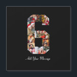 Schwarzweiß-Nummer 6 FotoCollage Magnetkarte<br><div class="desc">Bei diesem individuell anpassbaren Produkt werden Fotos so angeordnet, dass sie die Form einer Zahl bilden. Es wird oft für Meilensteine wie Geburtstage, Jahrestage oder Erfolge verwendet, um den Anwendern die Möglichkeit zu geben, unvergessliche Bilder in einem Single zu präsentieren. Die Designs bieten in der Regel Platz für verschiedene Foto-Größen...</div>