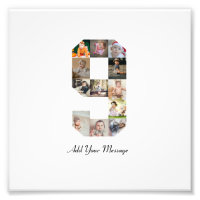 Schwarzweiß-Nummer 9 FotoCollage