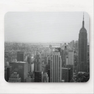 Schwarzweiss-NYC Skyline-Stadtbild Mousepad