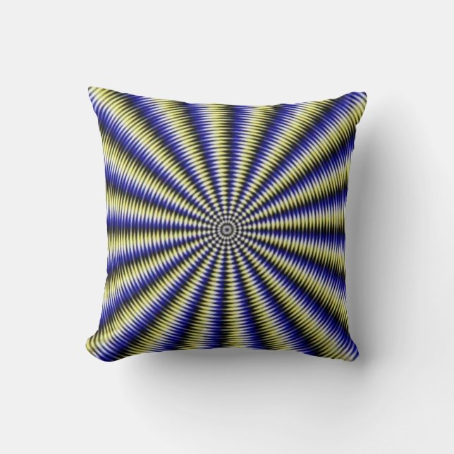 Schwarzweiß-optische Illusion Kissen (Vorderseite)