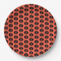 Schwarzweiß-Orange-Jack-Olantern-Print