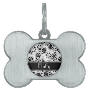 Schwarzweiss-Paisley-Muster Tiermarke