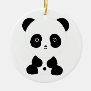 Schwarzweiss-Panda-Bär Keramikornament