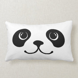 Schwarzweiss-Panda-Tier-Gesichts-Entwurf Lendenkissen