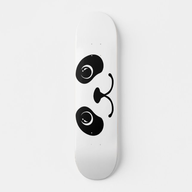 Schwarzweiss-Panda-Tier-Gesichts-Entwurf Skateboard (Vorne)
