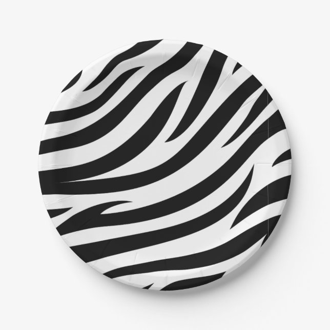 Schwarzweiß Pappteller (Vorderseite)