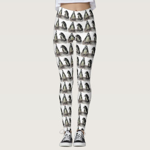 Schwarzweiss-Penguin-Vogel-Tier-Leggings Leggings