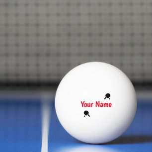 Schwarzweiss personalisiert tischtennisball