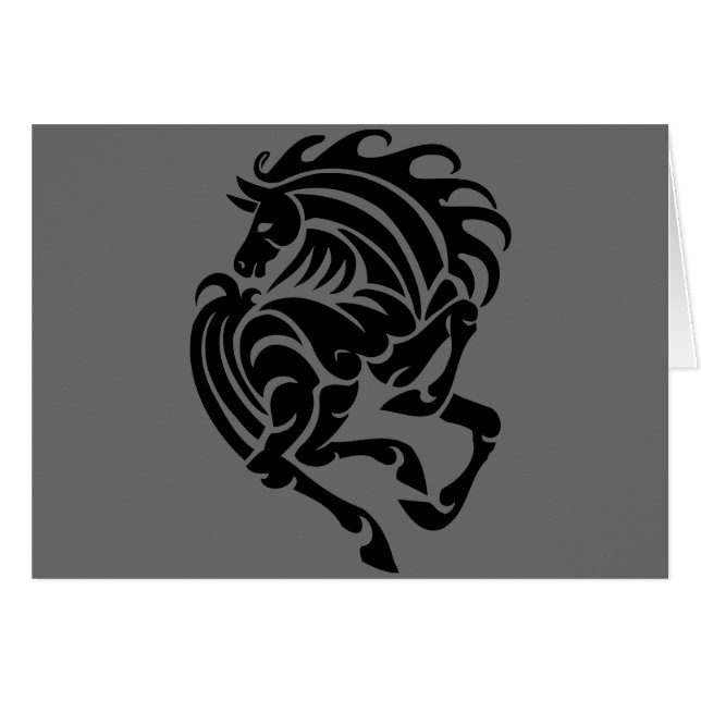 Schwarzweiss-Pferd (Vorderseite (Horizontal))