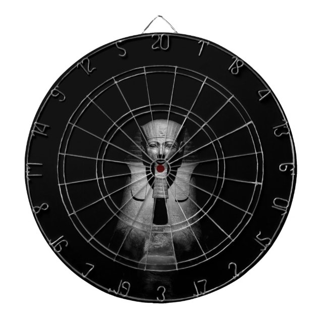 Schwarzweiß-Pharao-König Dartscheibe (vorne)