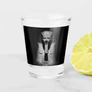 Schwarzweiß-Pharao-König Schnapsglas