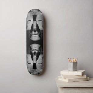 Schwarzweiß-Pharao-König Skateboard