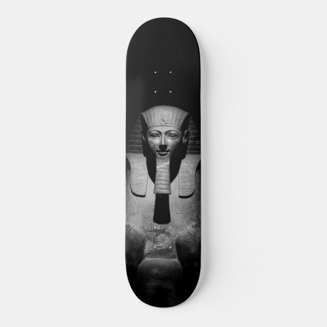 Schwarzweiß-Pharao-König Skateboard (Vorderseite)