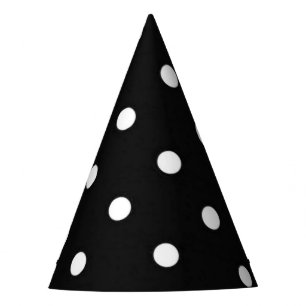 Schwarzweiss-Polkapunkt-Glamourmode Partyhütchen