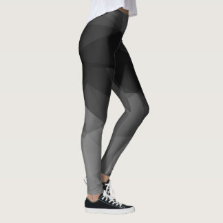 Schwarzweiss-Polygon-Entwurf Leggings