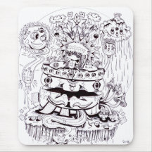 Schwarzweiss-psychedelisches