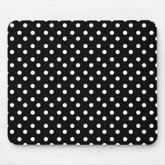 Schwarzweiss-Punkte Mousepad (Vorne)