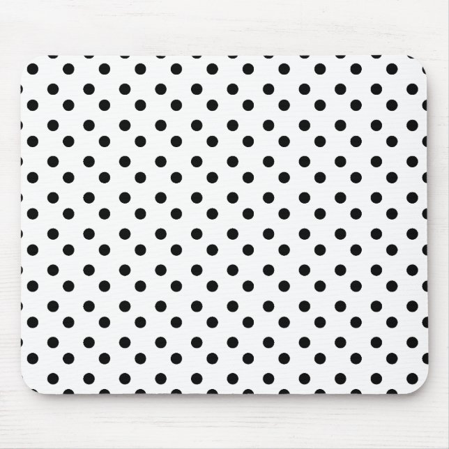 Schwarzweiss-Punkte Mousepad (Vorne)