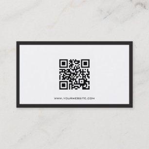 Schwarzweiss-QR Code-Berater Visitenkarte