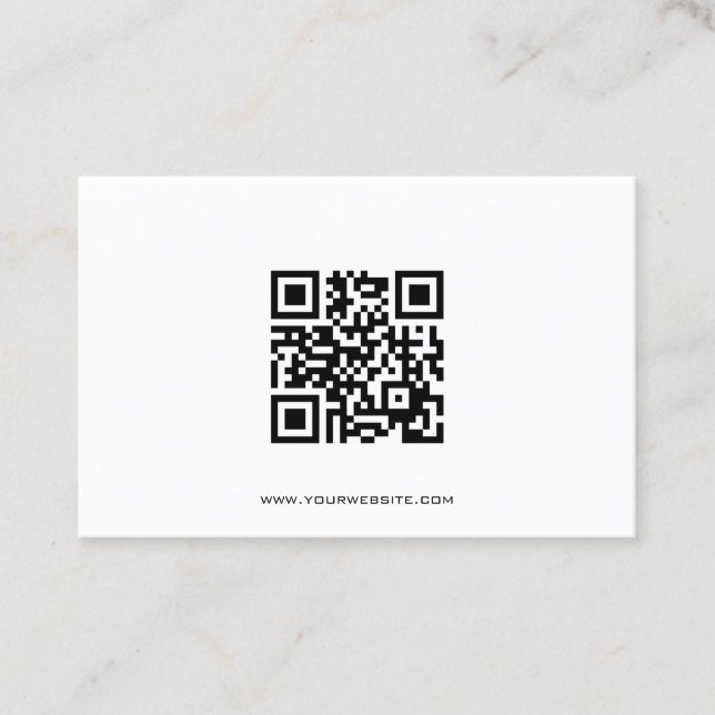 Schwarzweiss-QR Code-Berater Visitenkarte (Vorderseite)