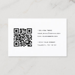 Schwarzweiss-QR Code-Berater Visitenkarte