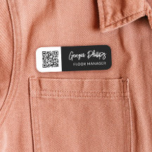 Schwarzweiß-QR-Code - Brush-Skript