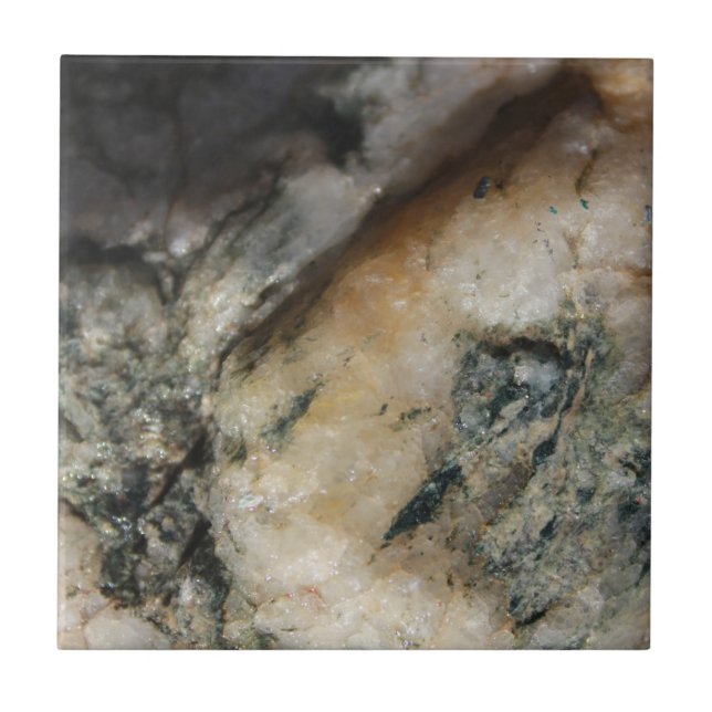 Schwarzweiss-Quarz-Mineral-Beschaffenheit Fliese (Vorderseite)