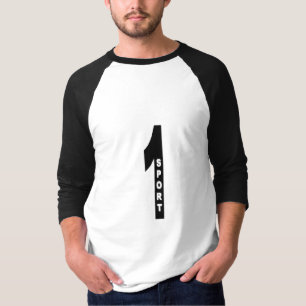 Schwarzweiß-Raglan-Shirt DESIGN FIRST SPORT T-Shirt