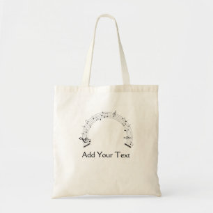 Schwarzweiss-Regenbogen-geformtes Musik-Personal Tragetasche