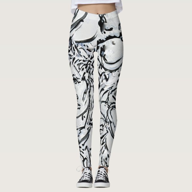 Schwarzweiss-Reihe # 1 Leggings (Vorderseite)