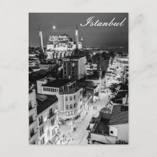 Schwarzweiß-Reisefoto Istanbul Postkarte