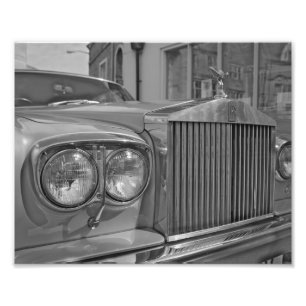 Schwarzweiß-Rolls Royce Fotodruck