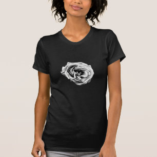 Schwarzweiss-Rose T-Shirt