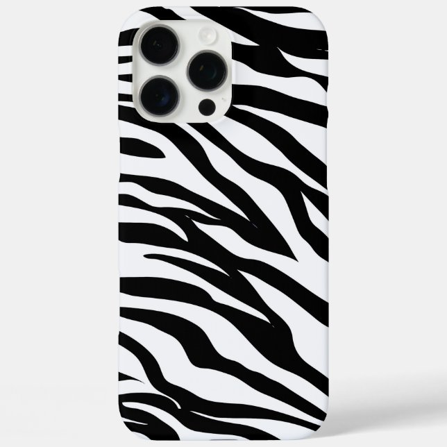 Schwarzweiß Safari Zebra Animal Print Case-Mate iPhone Hülle (Rückseite)