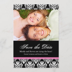 Schwarzweiss-Save the Date Wedding Schablone Save The Date