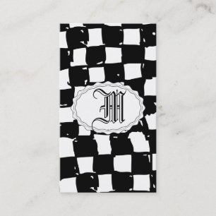 Schwarzweiss-Schachbrett abstrakt Visitenkarte
