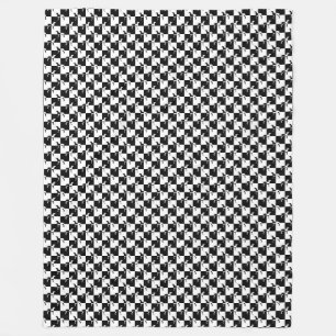 Schwarzweiss-Schachbrett Weimaraner Fleecedecke